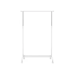 JUST HOME COLLECTION - Perchero Metálico Extensible con Ruedas Blanco