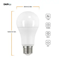 DAIRU - Led Sensor Movimiento 7.8w E27 Luz Cálida Certificado