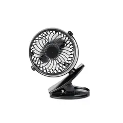 RECCO - Ventilador Recargable USB Clip 5 V Negro
