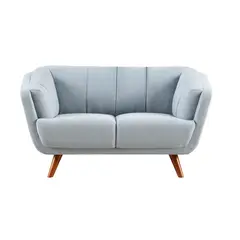 JUST HOME COLLECTION - Sofá 2 Puestos Candice 150x79x86,5 cm Azul Claro