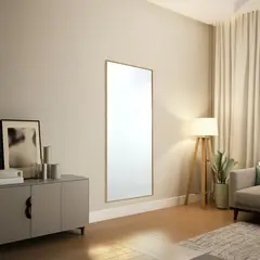 JUST HOME COLLECTION - Espejo Decorativo Rectangular 80x180 cm Dorado