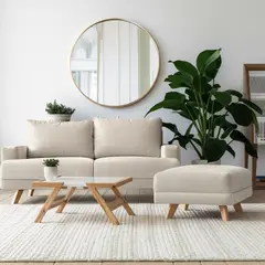 JUST HOME COLLECTION - Espejo Redondo 100 cm Dorado