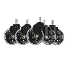 FIXSER - Set 5 Ruedas Transp Giratoria 3Pulg P/Silla