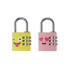 FIXSER - Set 2 Candado Clave 3 Diales Amari/Rosado