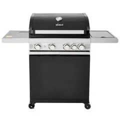 MR BEEF - Asador A Gas 4 Quemadores + Cocina Lateral 133X112X57 cm Black