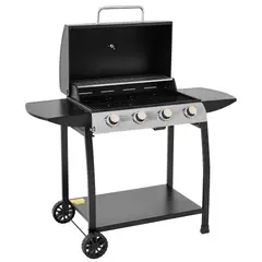 MR BEEF - Asador a Gas 4 Quemadores Black 131X58 cm