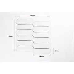 HOLZTEK - Mosaico Porcelanico Oval Jumbo Blanco 29x27.6cm