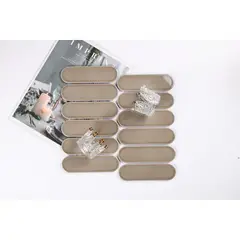 HOLZTEK - Mosaico Porcelanico Oval Jumbo Taupe 29x27.6cm