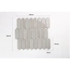 HOLZTEK - Mosaico Porcelanico Gota Gris Claro 28x29.6cm