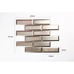 HOLZTEK - Mosaico Ceramic Brick Bisel Metalizado 29.5x29.1cm