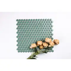 HOLZTEK - Mosaico Porcelanico Penny Verde 29.1x31.5cm