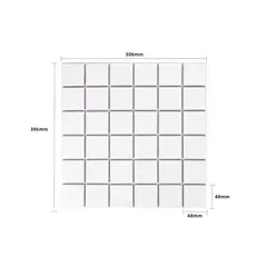 HOLZTEK - Mosaico Porcelanico Piscina Blanco Mate 30.6x30.6