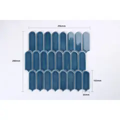 HOLZTEK - Mosaico Porcelanico Gota Azul 28x29.6cm