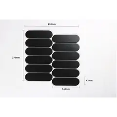 HOLZTEK - Mosaico Porcelanico Oval Jumbo Negro Mate 29x27.6