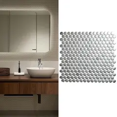 HOLZTEK - Mosaico Porcelanico Penny Metalizado 29.1x31.5cm