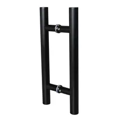 FIXSER - Manija H Acero Inox 30Cm Negro