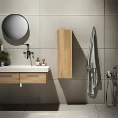 SENSI DACQUA - Mueble Auxiliar de Baño Muro Lateral Nilo Oak 30x20x100 cm