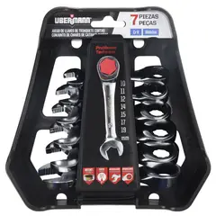 UBERMANN - Set 7 Llaves Combinadas 10-19mm Ratchet