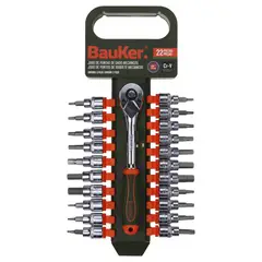 BAUKER - Set Ratchet 3/8 Pulgada 22 Piezas