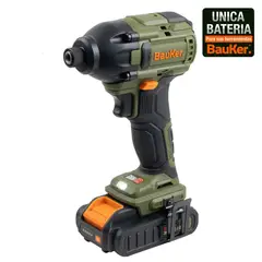 BAUKER - Atornillador Impacto 1/4 20v Brushless Sin Bateria Y Cargador