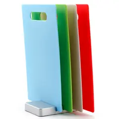 JUST HOME COLLECTION - Set de 5 Tablas de Picar Plástico 18.3cm Azul, Verde Gris y Rojo