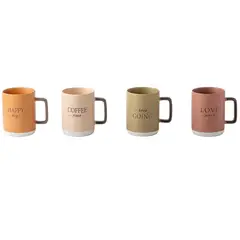 JUST HOME COLLECTION - Mug en Cerámica Diseños Surtidos Multicolor 405ml