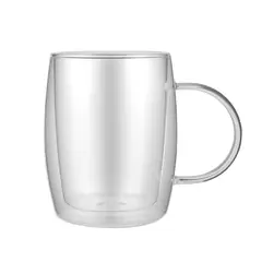 JUST HOME COLLECTION - Mug Vidrio Doble Pared 350ml Transparente