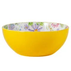 JUST HOME COLLECTION - Bowl Ensalada Flores Verde 22.8cm