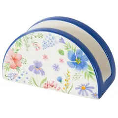 JUST HOME COLLECTION - Servilletero Flores Azul