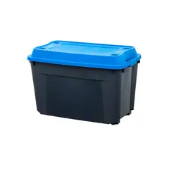 JUST HOME COLLECTION - Caja Plástica Ultraforte con Ruedas 210 litros 94.2X63X53.5 cm Transparente