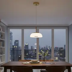 JUST HOME COLLECTION - Lámpara Colgante Sintra 1 Luz LED Luz Cálida Dorado Certificado Just Home Certificado Producto Certificado