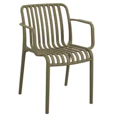 JUST HOME COLLECTION - Silla Plástica con Brazos Atenas Negro