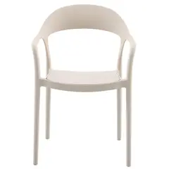 JUST HOME COLLECTION - Silla Plástica para Brazos Maracaibo Taupe