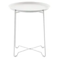 JUST HOME COLLECTION - Mesa Auxiliar Metálica 46x48cm Negra