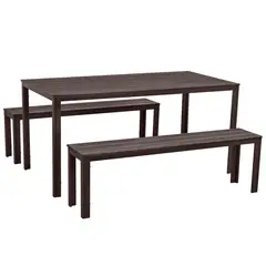 JUST HOME COLLECTION - Juego Comedor Exterior 6 Puestos Metal Color York