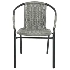 JUST HOME COLLECTION - Silla con Brazos Metal/Rattan sintetico Taupe