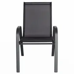 JUST HOME COLLECTION - Silla con Brazos metal y textil Sling Crudo Gris