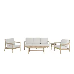 JUST HOME COLLECTION - Juego De Terraza Sala Exterior Madera 5 Piezas Jack