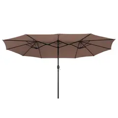 JUST HOME COLLECTION - Parasol Central Doble en Metal 452x260 Metros sin Base Color Crudo