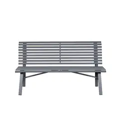 JUST HOME COLLECTION - Banco Sofa para Exteriores Jardín en Acero 150X57 Gris