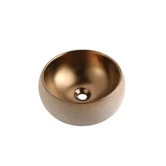 SENSI DACQUA - Lavamanos de Sobreponer Cerámico Circular Textura Vasija