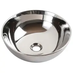 SENSI DACQUA - Lavamanos de Sobreponer Cerámico Plateado Full