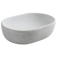 SENSI DACQUA - Lavamanos de Sobreponer Cerámico Rectangular Textura Terrazo