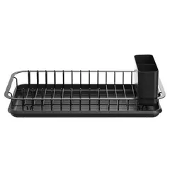 JUST HOME COLLECTION - Escurridor de Platos Acero Negro 41.8x23.5x8.2 cm