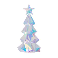 DEAR SANTA - Árbol Plástico de Navidad Tornasol 80 Luces 35cm