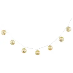 DEAR SANTA - Luz Bola de Navidad Plástica Plateada 6cm Largo de 1.65 Metros
