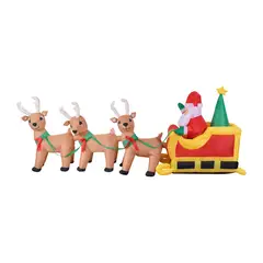 DEAR SANTA - Trineo de Navidad Renos Inflable 280cm