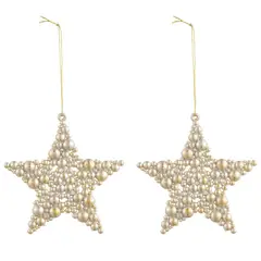 DEAR SANTA - Set de 2 Estrellas de Navidad en Plástico 9cm Champaña/Dorado Art of Silence