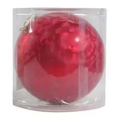 DEAR SANTA - Bola de Navidad Roja en Polietileno 20cm