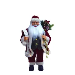 DEAR SANTA - Muñeco Navideño Papá Noel de Pie Rojo 60cm